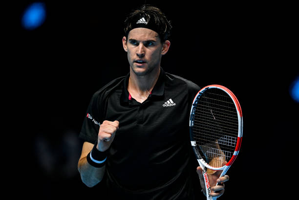 Dominic Thiem at the Nitto ATP World Tour Finals in The O2 in London