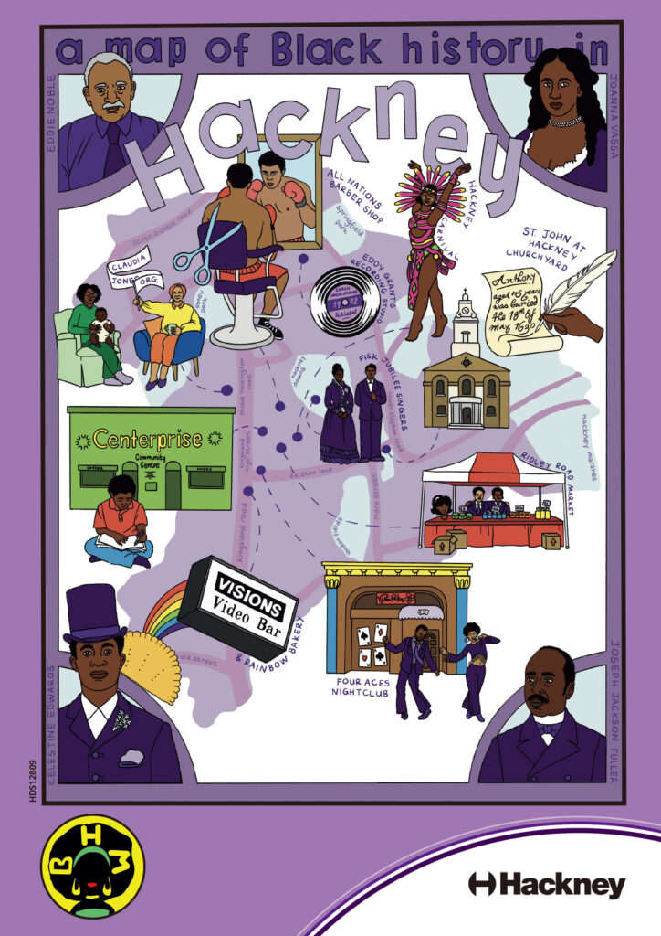 Black history poster map