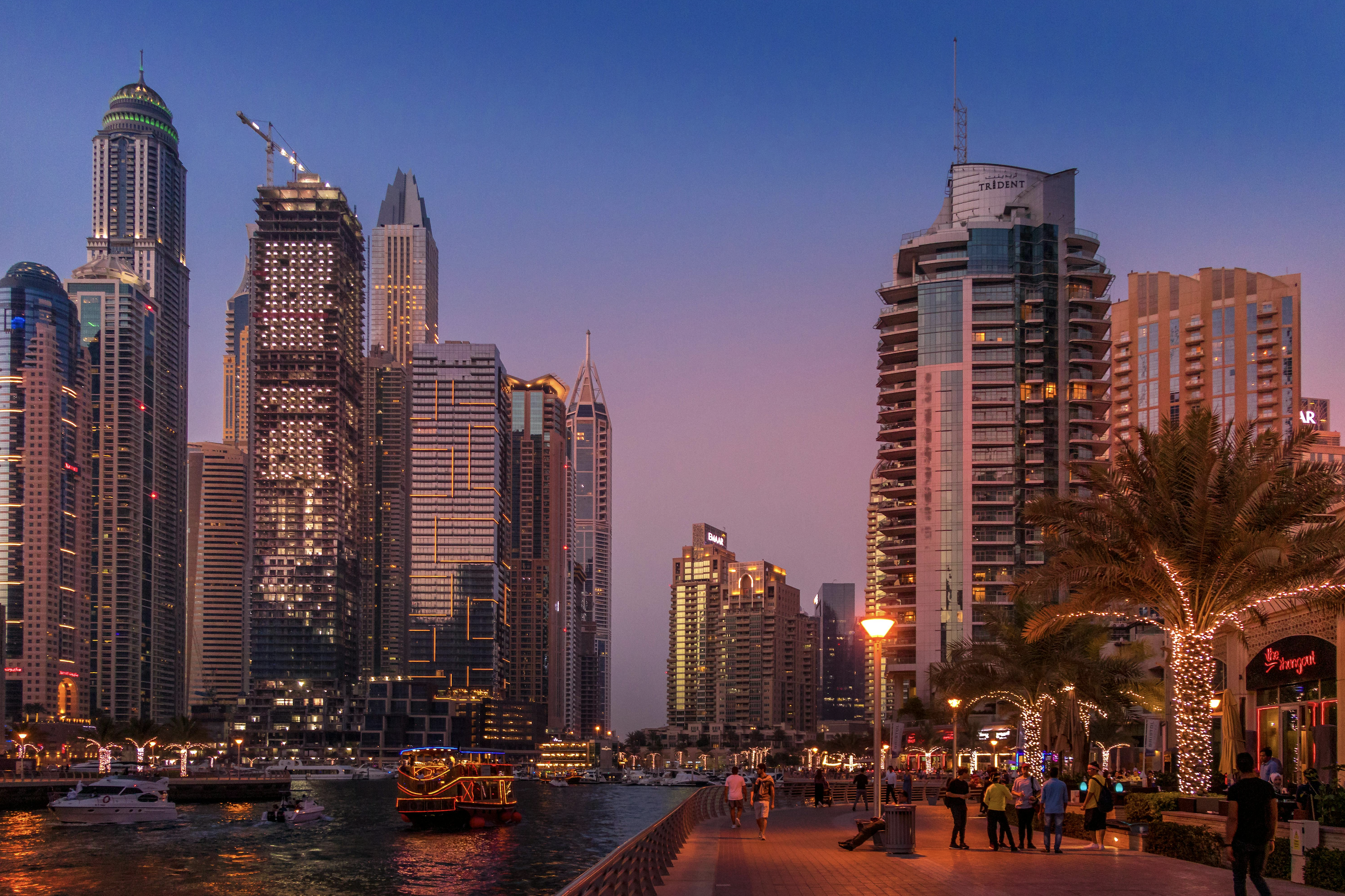 Dubai City, UAE During Sunset.